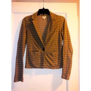 Carlson brown striped long sleeve blazer XS vici